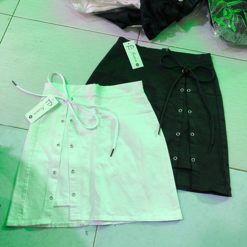 Chân váy kaki đan dây 1 bên cực xinh xắn hot hit xinh xinh