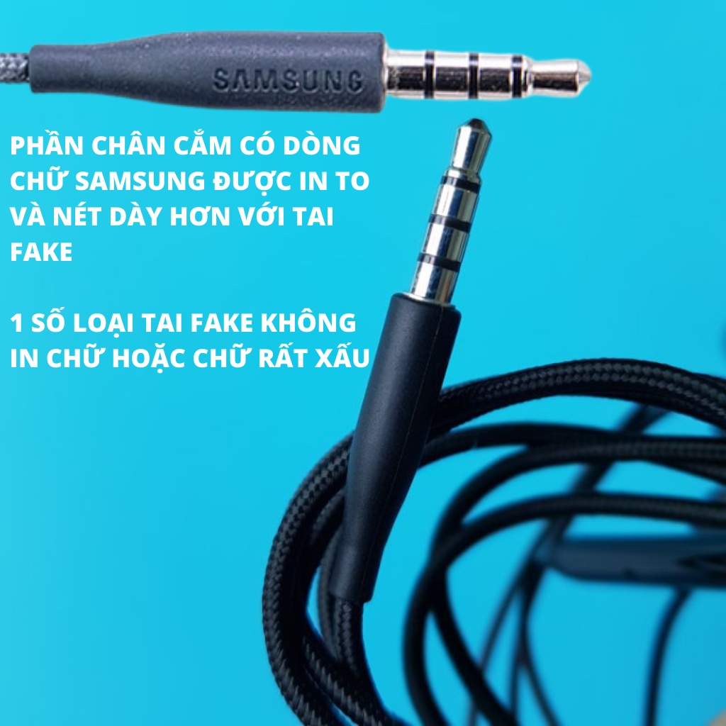 Tai nghe có dây samsung akg s10 chính hãng, tai phone gaming jack 3.5mm tặng kèm 4 núm phụ - duystore