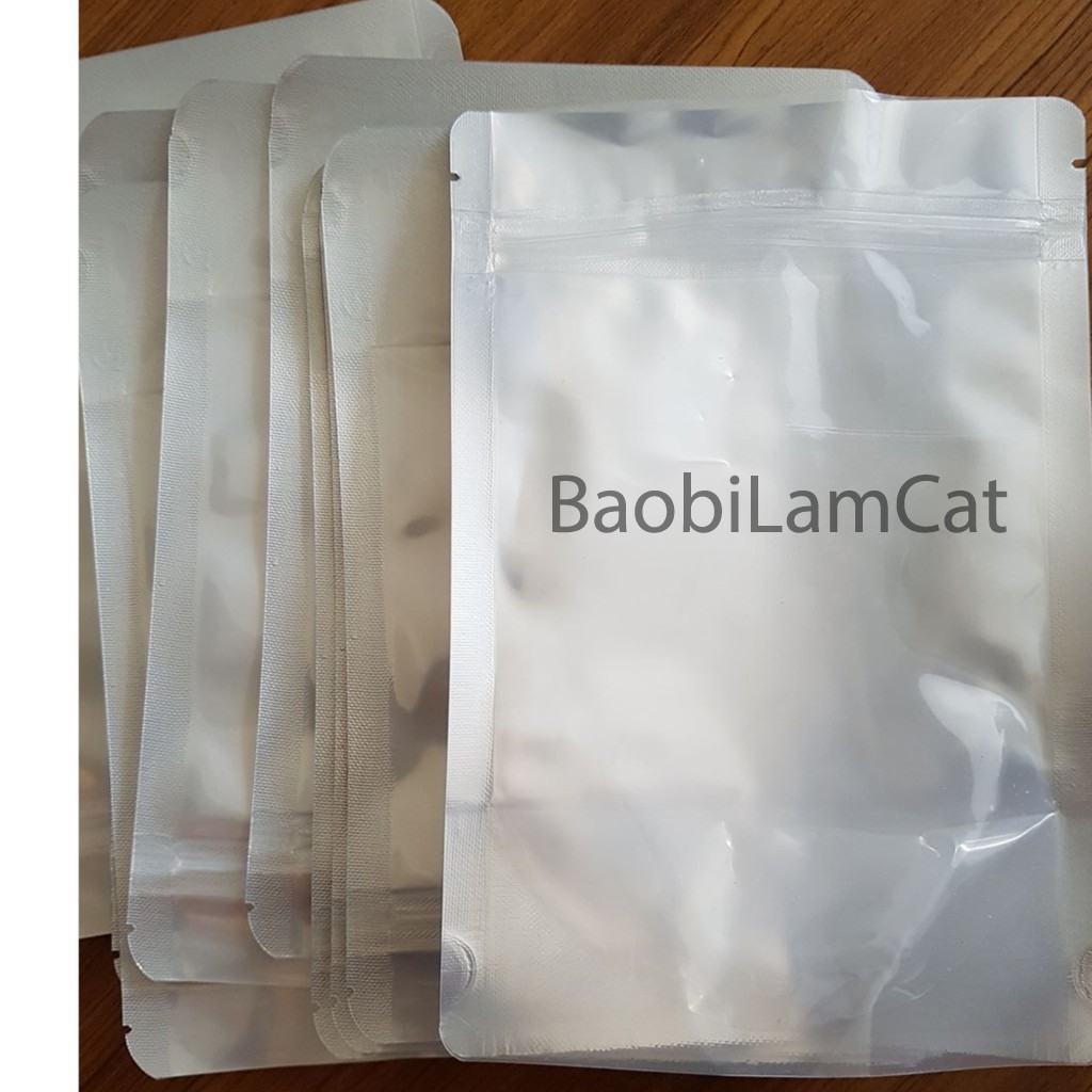 TÚI ZIP BẠC (zipper bạc 1 mặt trong)