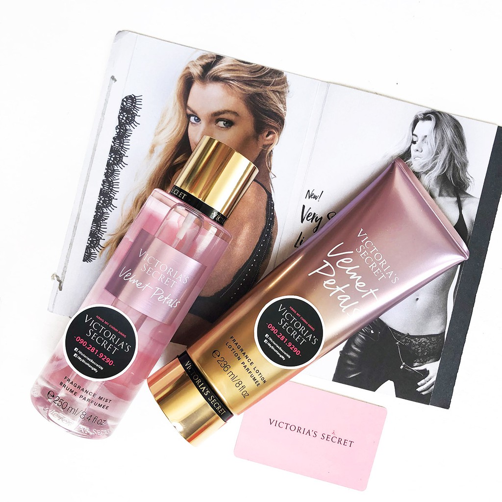 Xịt thơm toàn thân hương nước hoa Velvet Petals Mist, Chính hãng từ VS USA