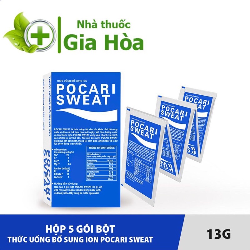 Thức uống bổ sung ion Pocari Sweat dạng bột giúp bù nước, điện giải - Hộp 13g x 5 gói