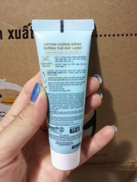 (15g) Lotion chống nắng dưỡng thể mát lạnh Skin Aqua