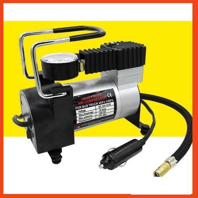 [Hàng loại 1]  Bơm lốp, bơm hơi điện ô tô xe máy mini 12V Heavy Duty Air Compressor 120W bảo hành 6 tháng