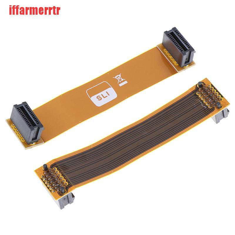 {iffarmerrtr}1Pc Flexible 80mm SLI Bridge PCI-E Cable Video Card Connector KGD