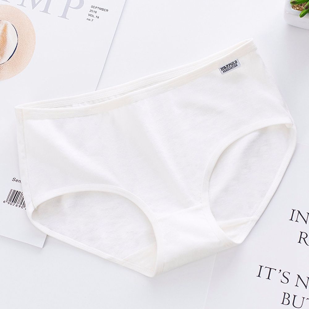 Quần lót nữ vải cotton thoáng khí lưng vừa họa tiết kẻ sọc có đính nơ gợi cảm phong cách Hàn Quốc