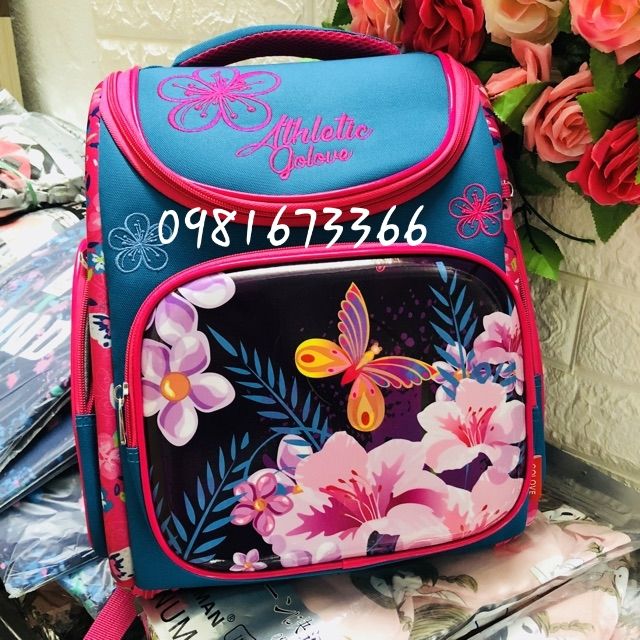 BA LÔ CHỐNG GÙ LƯNG HỌC SINH GOLOVE HÌNH HOA BƯỚM - Golove19