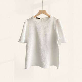 Olv - áo naomi top in white