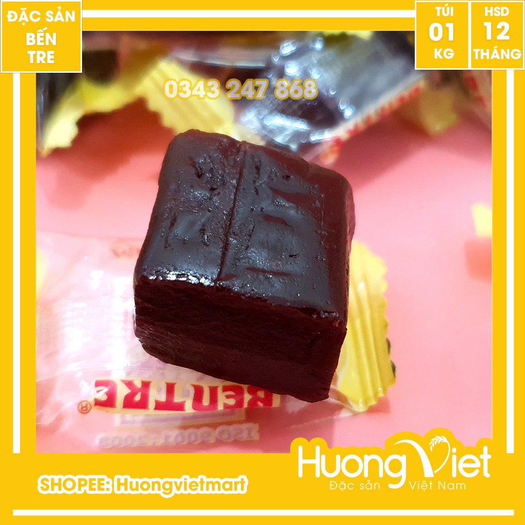 1KG Kẹo chuối tươi thơm ngon Bến Tre thương hiệu Hai Tỏ, đặc sản Bến Tre [ 5 TÚI 200G ]