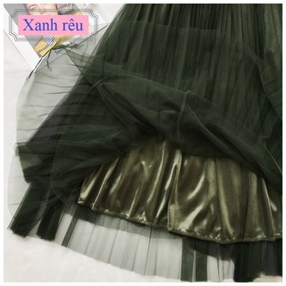 Chân váy xếp ly lưới max đẹp V0011