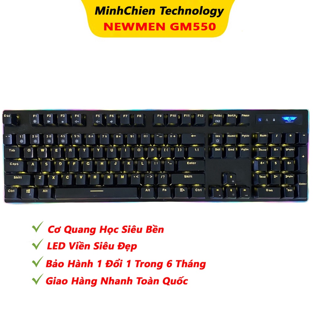 Bàn Phím Cơ Gaming Newmen GM550 Yellow LED- Like New Bảo Hành 6 thumbnail