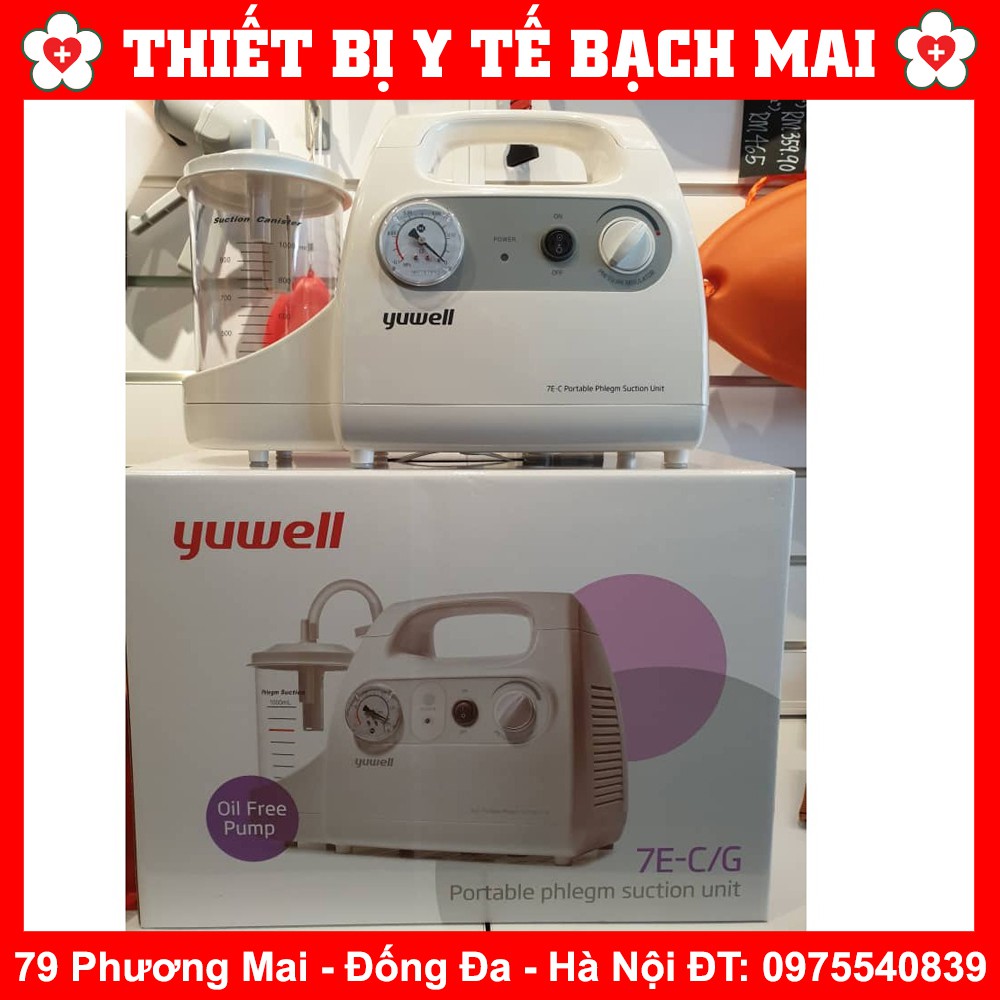 Máy Hút Dịch Đờm Mũi Họng 1 Bình YUWELL 7E-C [Chính Hãng Bảo Hành 02 Năm]