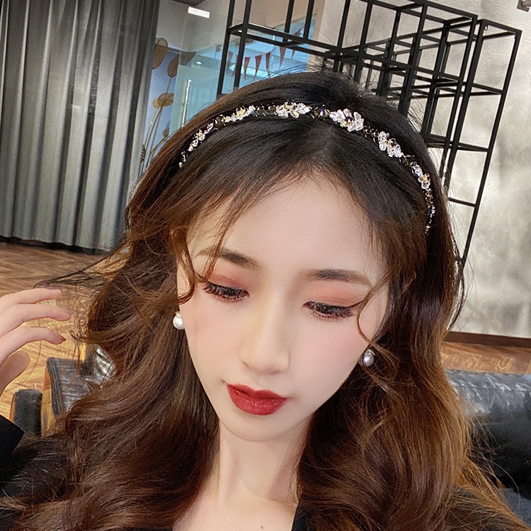 Băng Đô Cài Tóc Hình Hoa Lá Bằng Bạc Đơn Giản Cổ Điển Cho Nữ