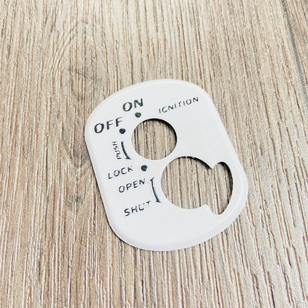 Miếng dán ổ khoá, ốp ổ khoá Nhôm keo dán 3M sử dụng cho xe WAVE RS, WAVE S, WAVE S110, WAVE BLADE trang trí xe máy