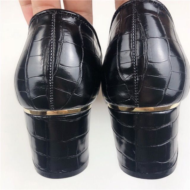 Giầy mocasin cao gót . Xuất Anh