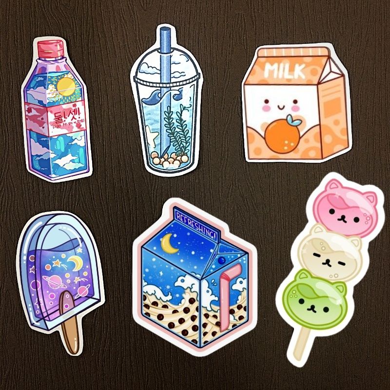 Sticker decal  trang trí cực dễ thương theo chủ đề