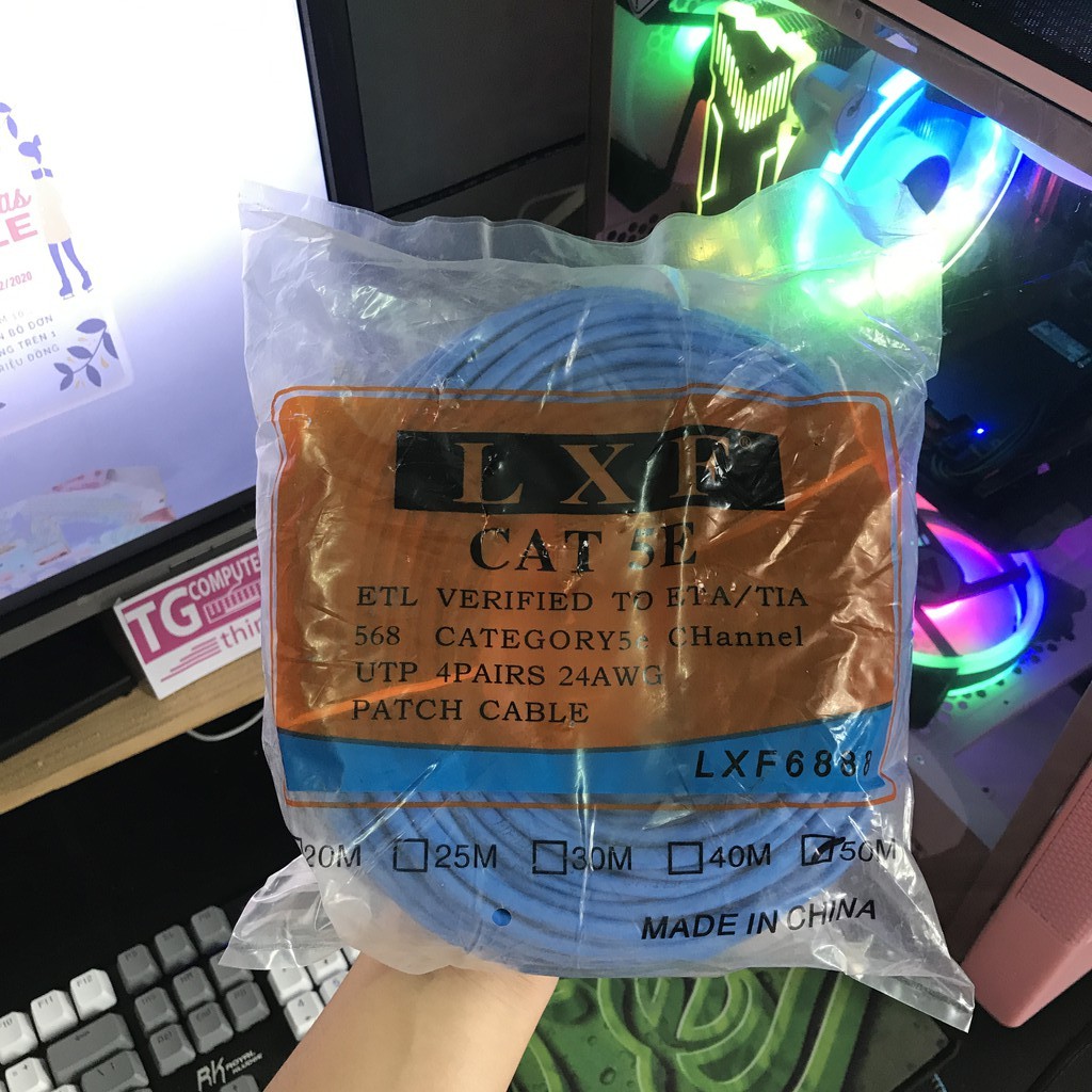 Dây mạng / Cáp mạng Lan UTP Cat 5 ( loại tốt) 50m / 30m/25m/10m/5m/3m