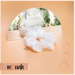 Dây cột tóc, buộc tóc scrunchie chất lụa óng ánh sang trọng phong cách Pháp