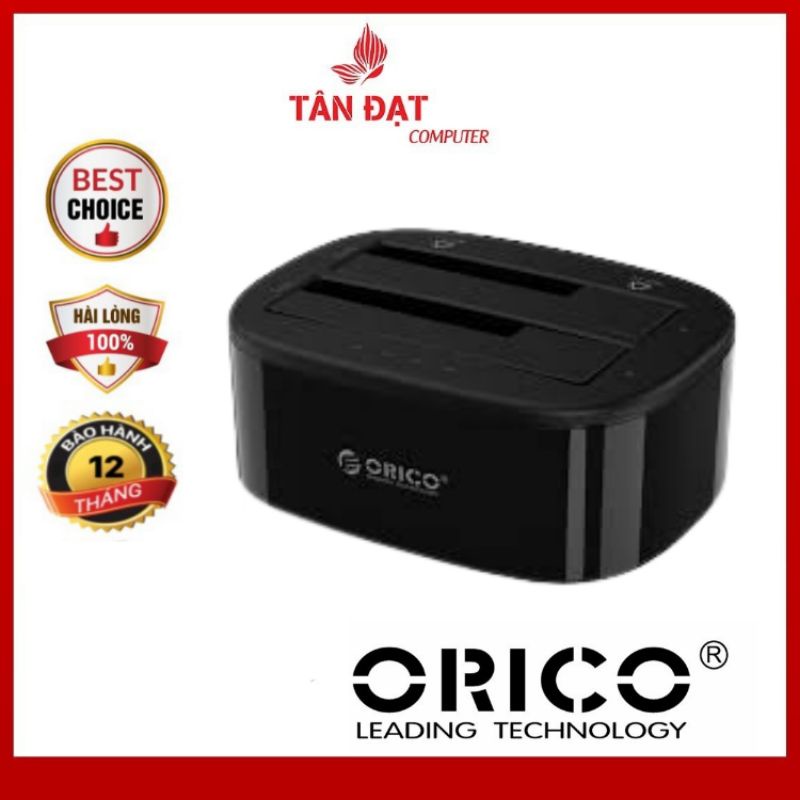 Box ổ cứng Docking Orico 2.5''+3.5'' Sata 3 6228US3 (3.0) -Chính Hãng MỚi 100%