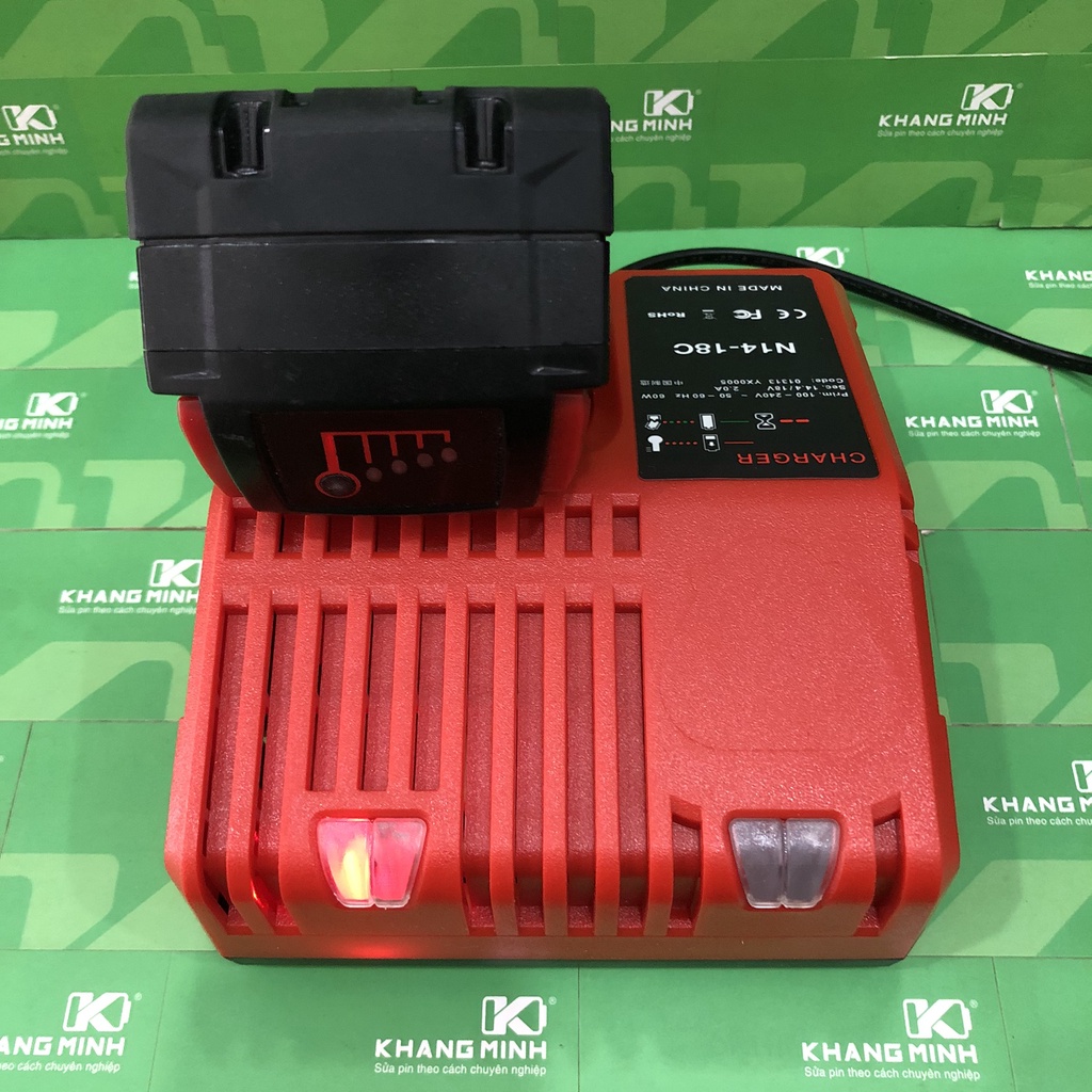 Sạc pin máy Milwaukee M12-18FC, sạc pin 12V 14.4V 18V Li-ion