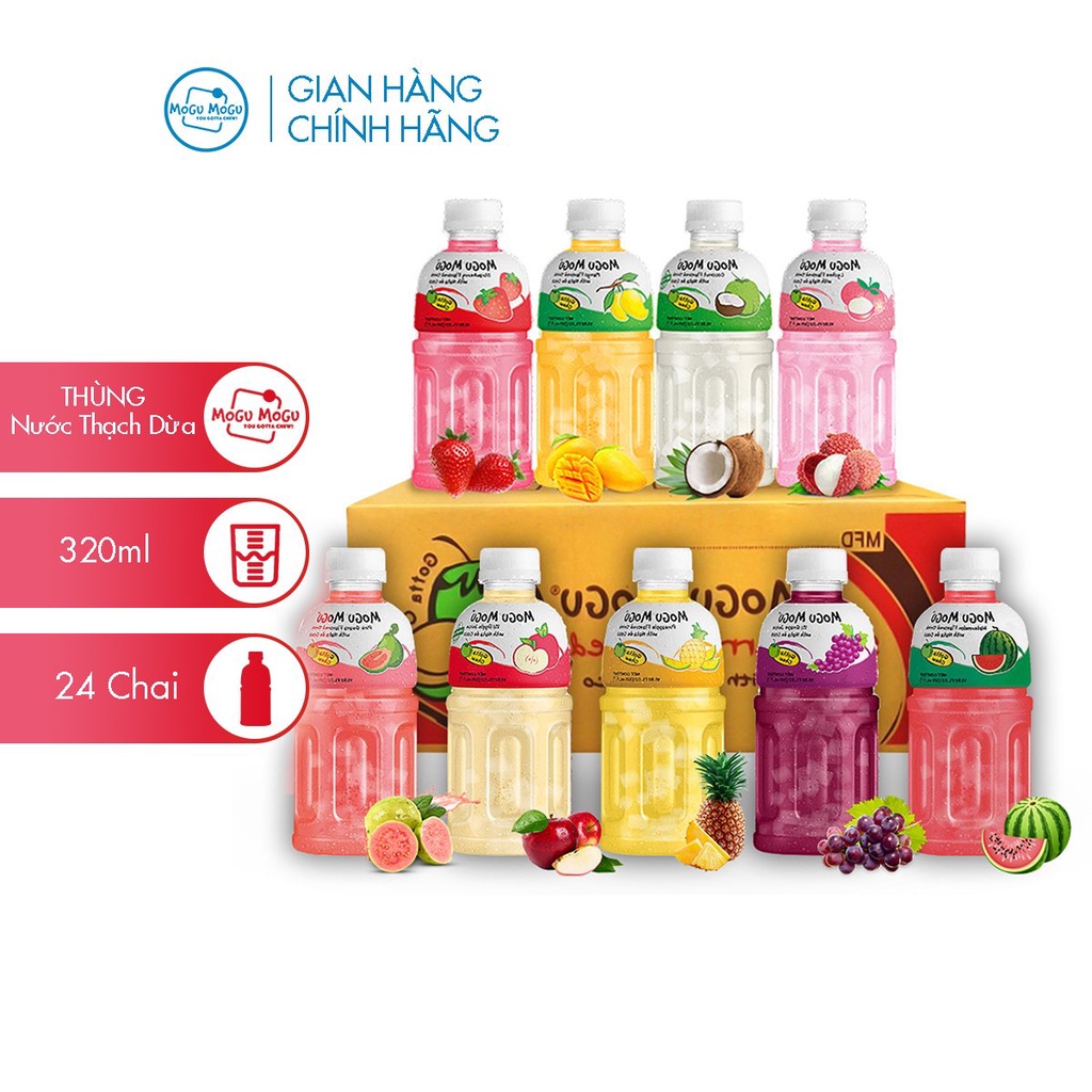 Thùng Nước Thạch Dừa MOGU MOGU 24 chai- 320ml