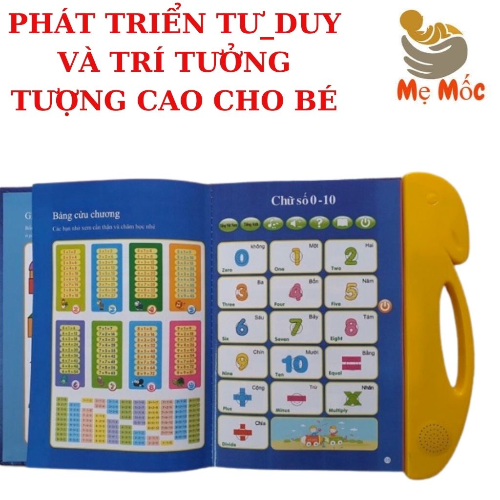 Sách Song Ngữ Điện Tử Thông Minh Anh Việt Cho Bé, Đồ Chơi Giáo Dục Giúp Con Phát Triển Tư Duy, Mẹ Mốc Shop