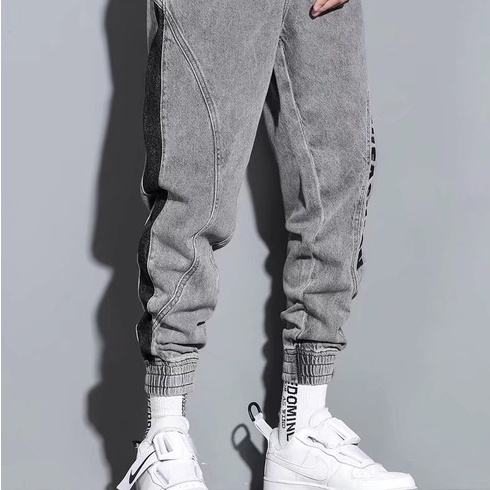 Quần Joggers Nam Dây Rút In Chữ Phong Cách Hàn Quốc Thời Trang Dành Cho fashion simple quần jean nam tennji bigsize unisex jean ống rộng