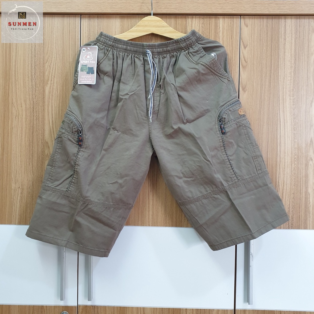 [HCM]Quần Short Nam Kaki Lụa Xịn Túi Hộp Lưng Thun Co Giãn From Rộng Thoải Mái Có Túi Khóa Kéo SUNMEN Size Từ 28 - 40 | BigBuy360 - bigbuy360.vn