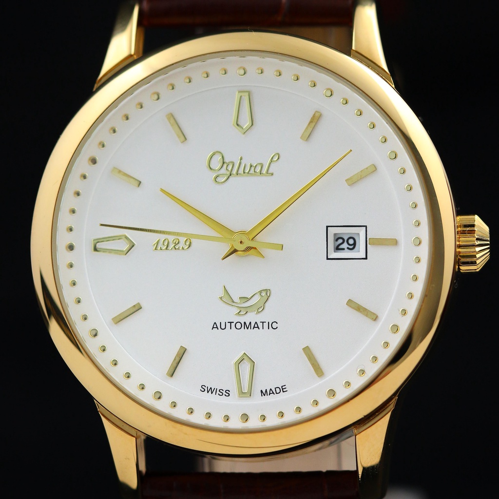 Đồng Hồ Nam Ogival Máy Pin Kim Trôi - Khóa Bướm Xịn Xò - Dây Da, Có Lịch Ngày Cao Cấp  - Bảo Hành 12 Tháng Toàn Quốc | BigBuy360 - bigbuy360.vn