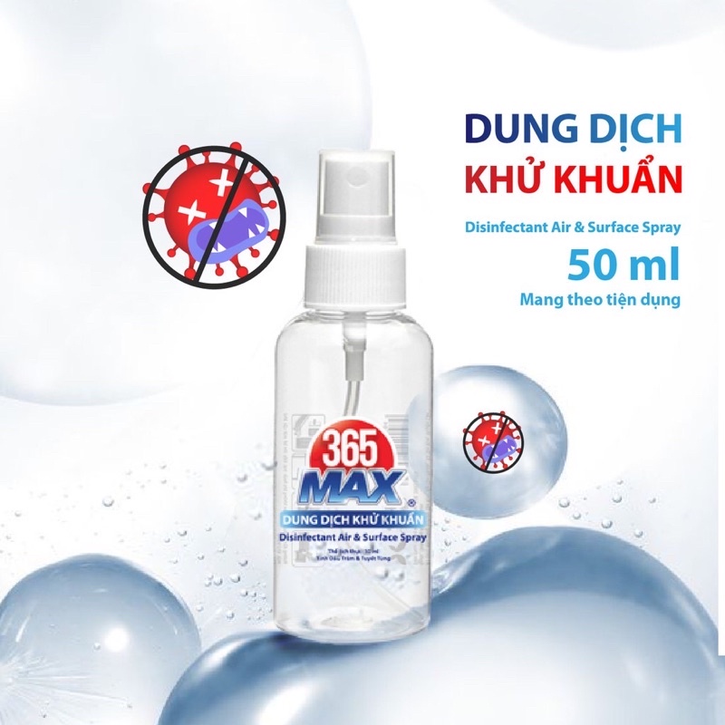 NƯỚC RỬA TAY XỊT KHỬ KHUẨN 365 MAX 50ml