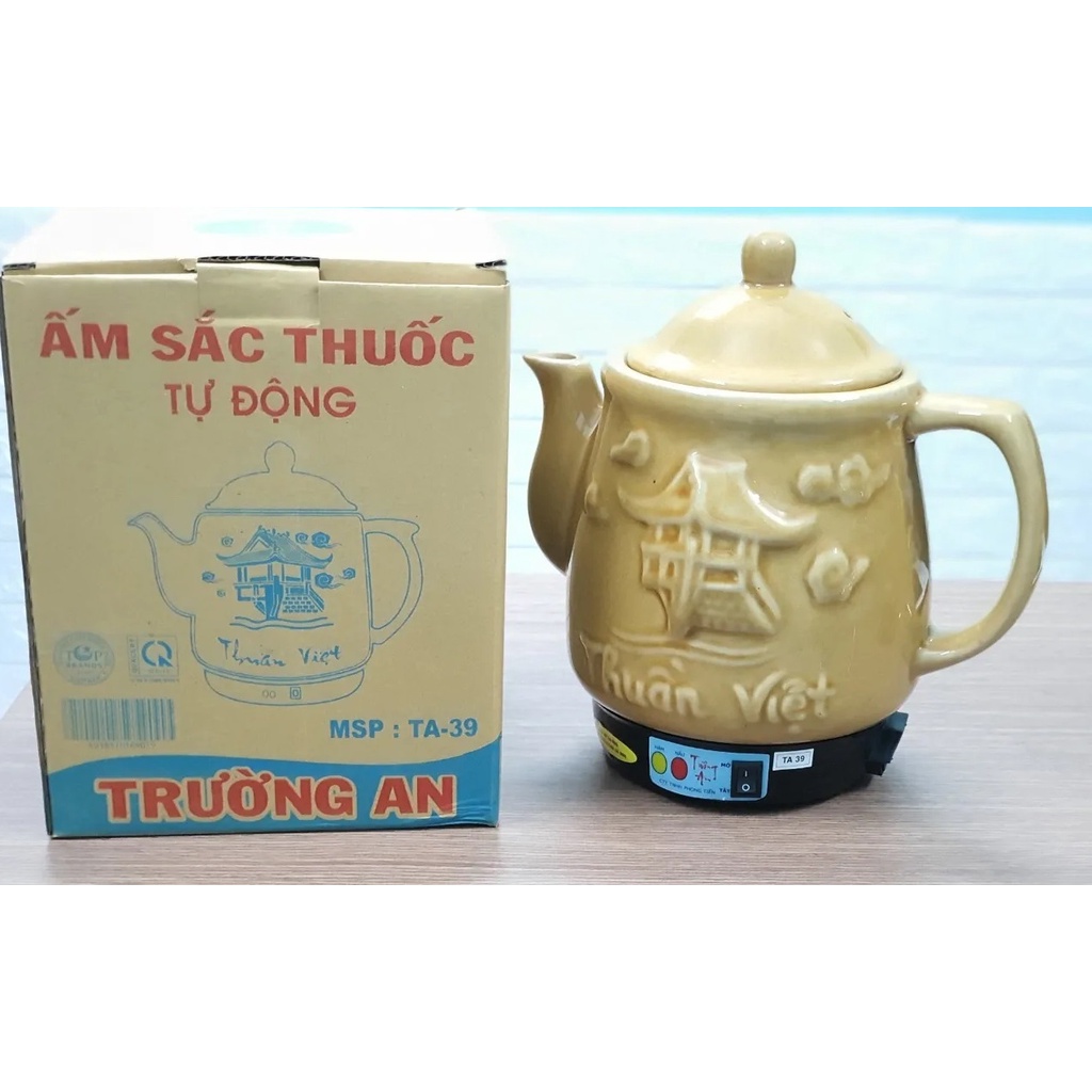 Ấm sắc thuốc Trường An TA39 có Còi báo, Hàng chính hãng - An toàn, tiết kiệm điện - Màu ngẫu nhiên