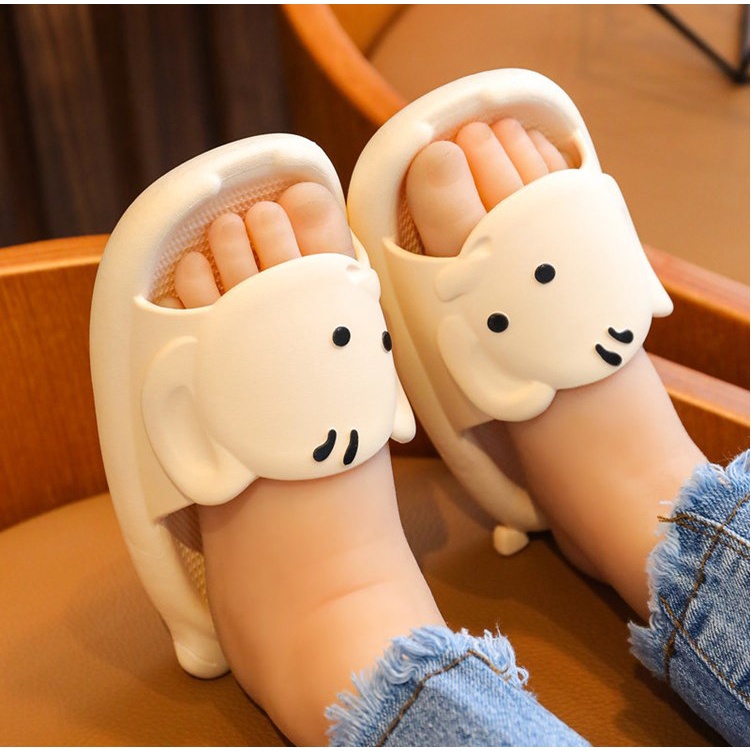 Dép Đi Trong Nhà Họa Tiết Voi Hoạt Hình Dễ Thương Cho Bé