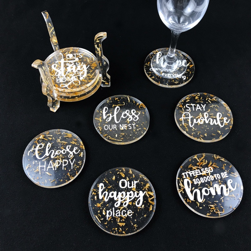 Bộ Khuôn Silicone Làm Đế Lót Ly Hình Tròn DIY