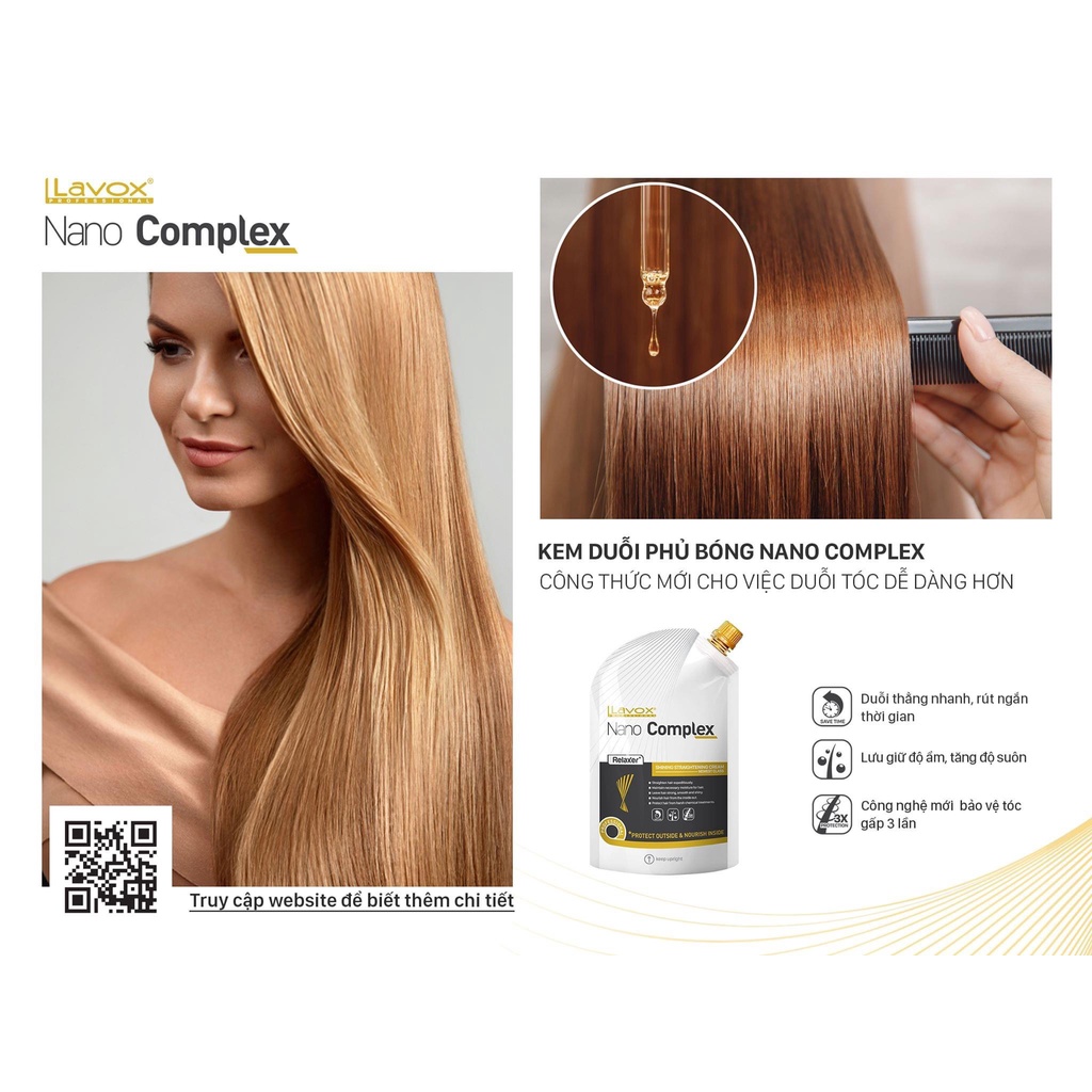 Thuốc duỗi tóc siêu thẳng, phủ bóng thế hệ mới Mollyhair Nanocomplex, sử dụng cho mọi loại tóc không cần dập định hình