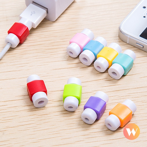 1 Phụ Kiện Bảo Vệ Dây Cáp Sạc USB Màu Sắc Ngọt Ngào Cho iPhone Android