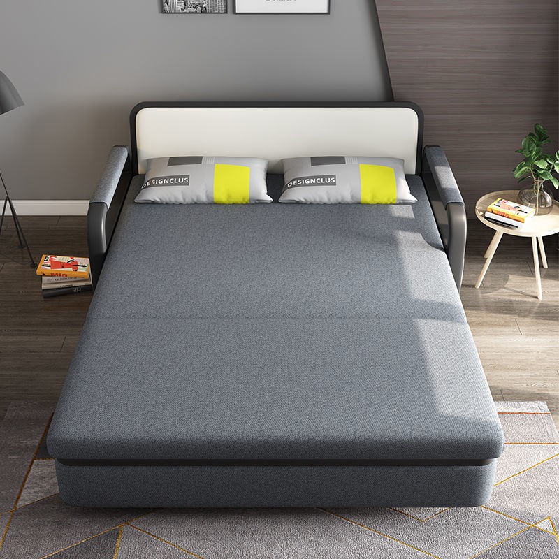 Giường sofa có thể gập lại phòng khách căn hộ nhỏ net phong cách người nổi tiếng đơn đôi dễ thương đa chức năng ngồ
