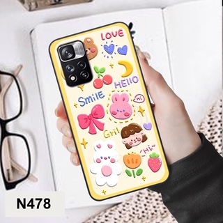Ốp Xiaomi Redmi Note 11 pro 5g bản CHINA / Redmi Note 11 pro plus bộ hình cute dễ thương gấu thỏ xinh xắn vẽ tay lạ mắt