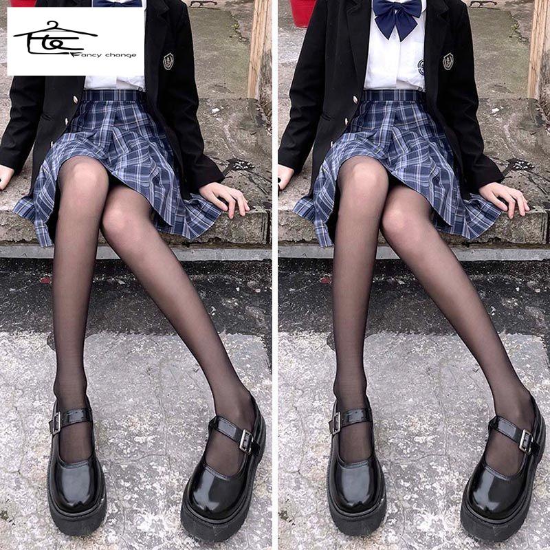 Quần Tất Lụa Màu Đen Siêu Mỏng Chống Chảy Xệ Thời Trang Xuân Hè Cho Nữ