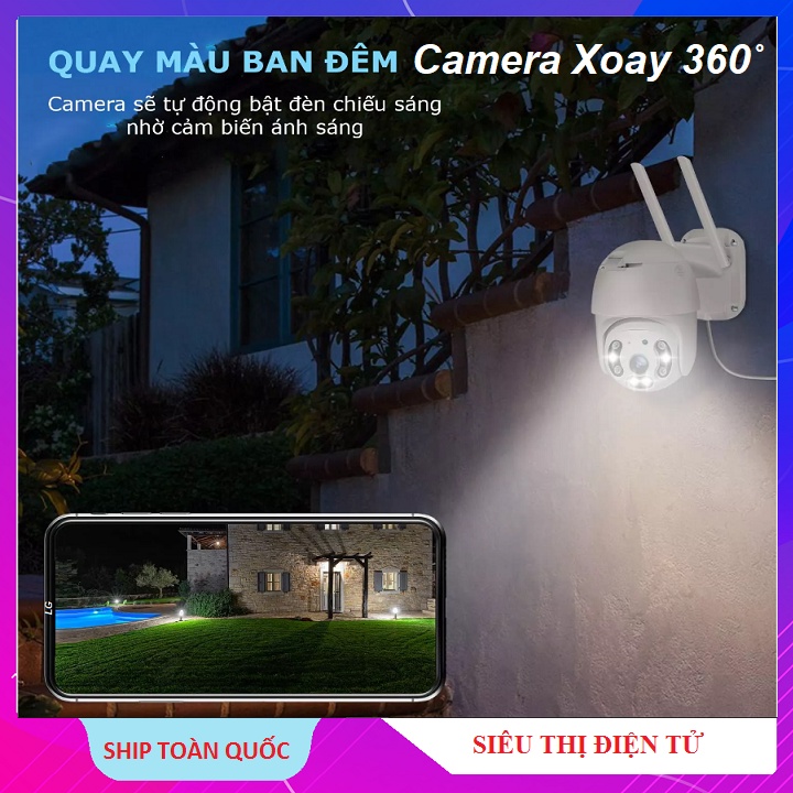 Camera Hisee SE IP Wifi V380 Pro, Cam Ngoài Trời  Xoay 360 Độ - Đèn Hồng Ngoại Ban Đêm- Phát Hiện Chuyển Động Thông Minh