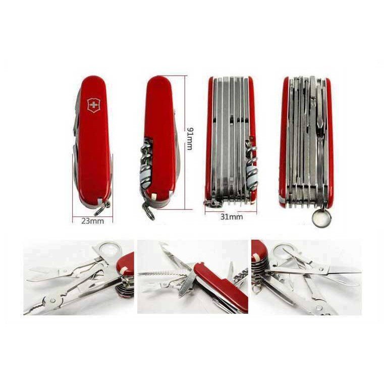 Dụng cụ dao đa năng 11 món Victorinox survival gấp xếp gọn cao cấp mini bỏ túi sinh tồn đi phượt rừng du lịch dã ngoại