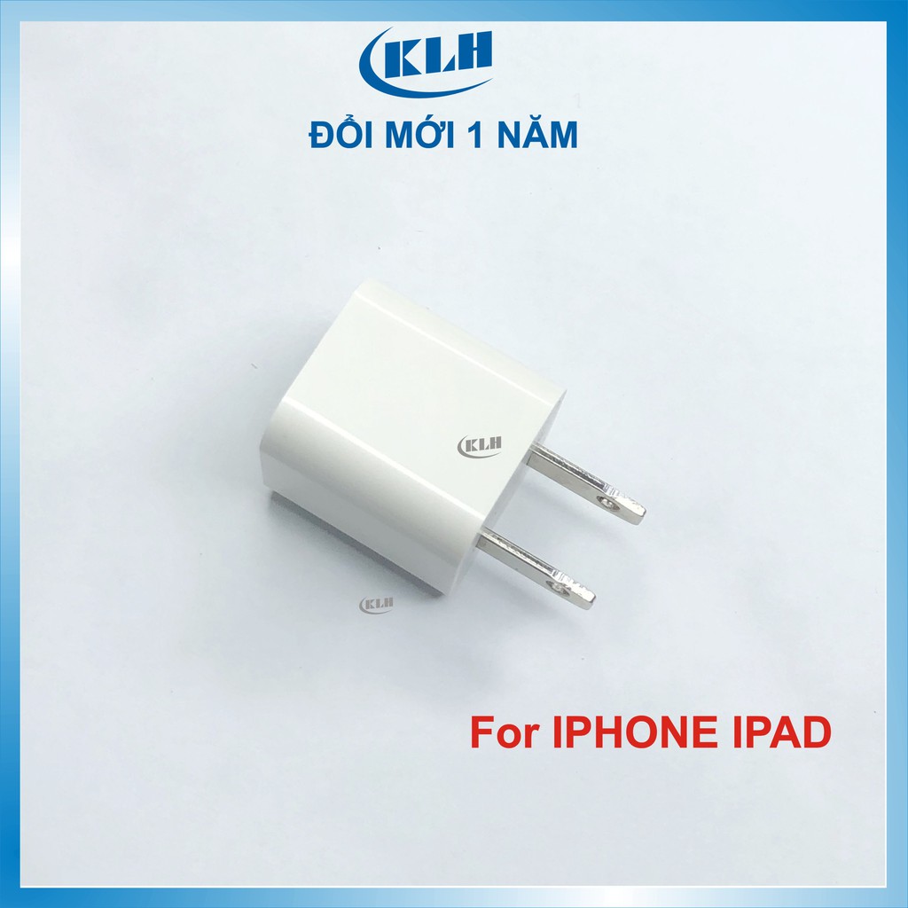 Củ sạc nhanh Iphone H19, cóc vuông tiêu chuẩn các dòng Ipad Iphone 5V 1A KLH