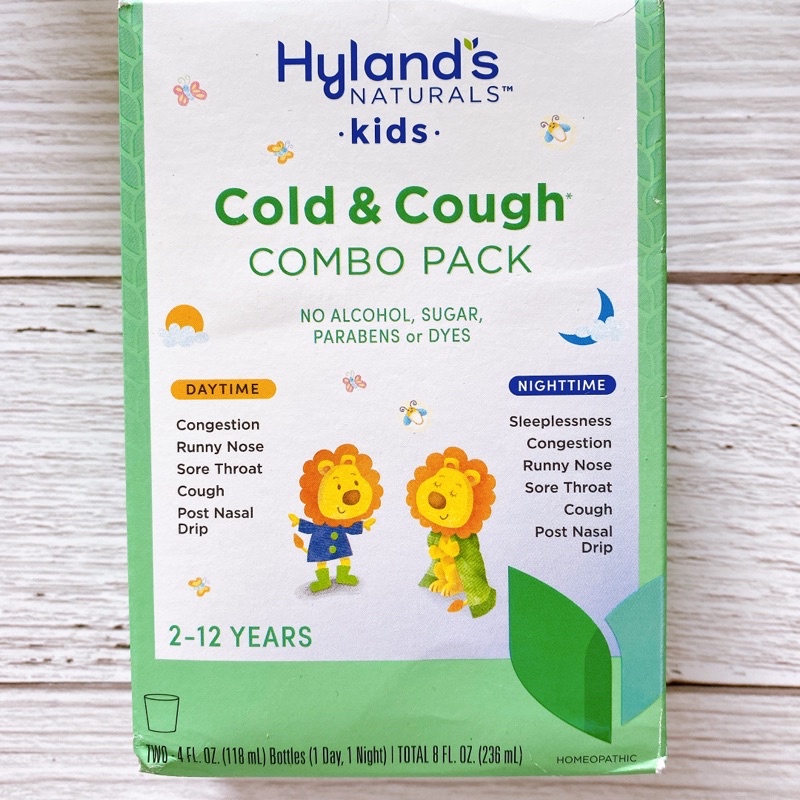 Hyland's Hylands 4 Kids Cold 'n Cough_Set ho sổ mũi gồm 2 chai ngày và đêm