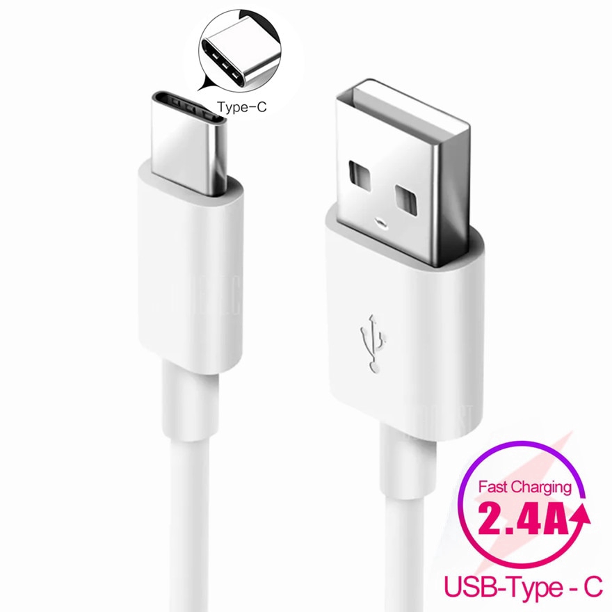 Cáp sạc nhanh / truyền đồng bộ hóa dữ liệu USB Type-C 2.4A dài 1m cho điện thoại S9 S8 Note 9 8 Redmi Note 7