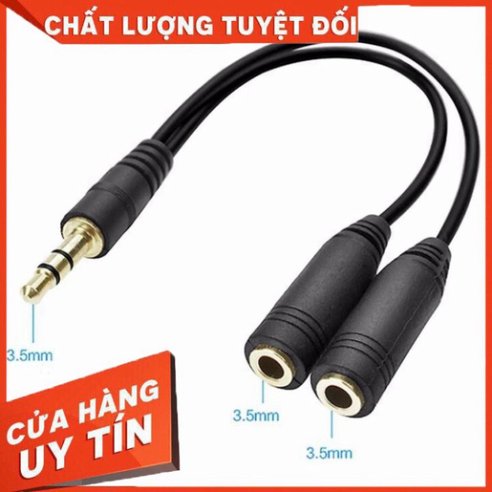 ✅✅✅ Jack chia ra 2 tai nghe 4 khấc - Jack 2 cáp chia Audio 2 cổng 3.5mm ✅✅✅