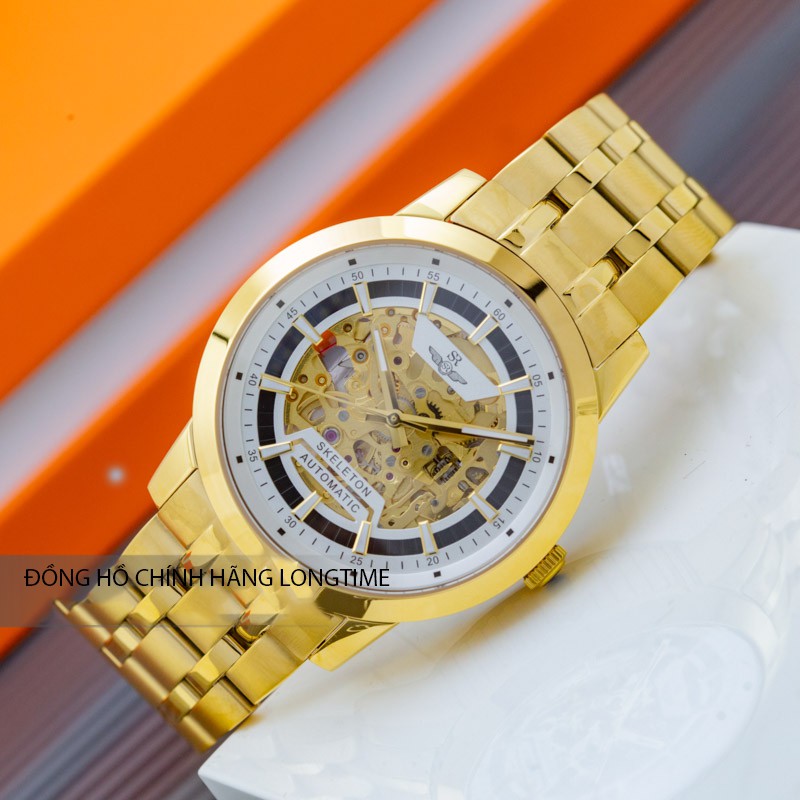 Đồng hồ nam mặt kính Sapphire SRWATCH SG8894.1402 trắng máy bằng thép không gỉ được