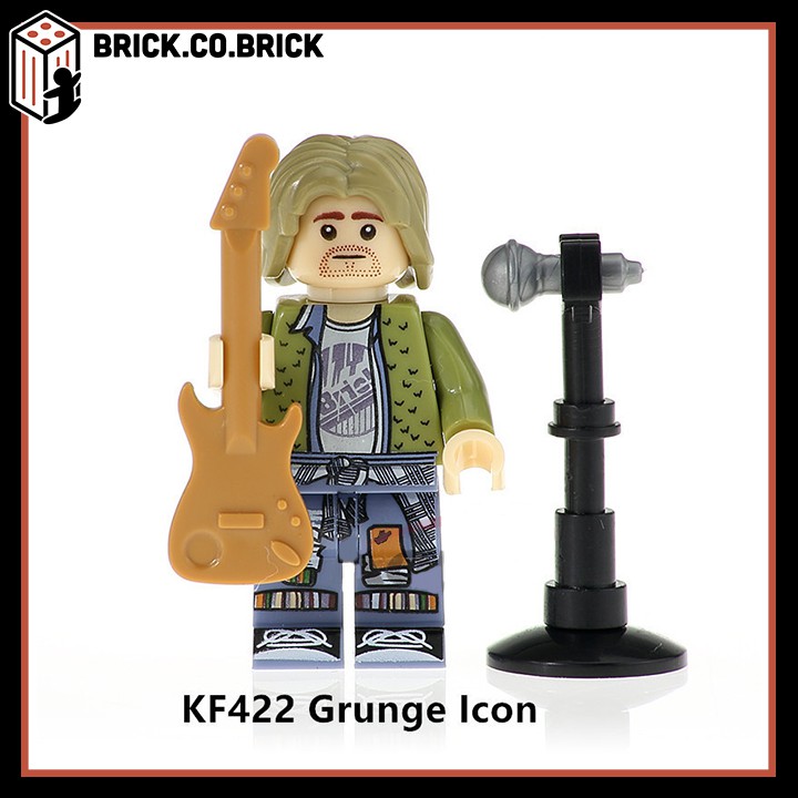 Minifigure và Non lego ca sĩ nhạc Rock and roll Grunge Icon - Đồ Chơi Mô hình Lắp Ghép Sáng Tạo - KF422