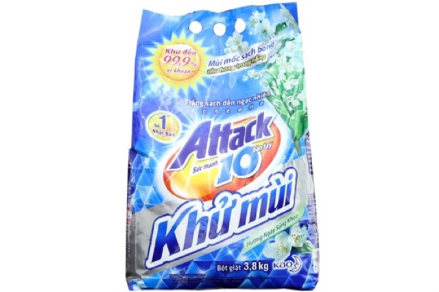 BỘT GIẶT ATTACK KHỬ MÙI HƯƠNG OẢI HƯƠNG 4,5KG