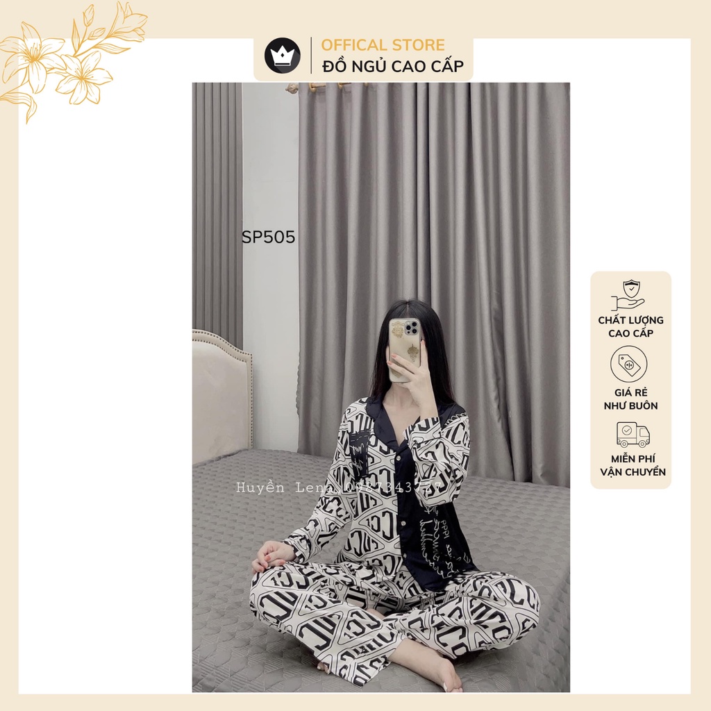 Bộ lụa Satin Dài tay họa tiết cao cấp,thiết kế lịch sự,sang chảnh | BigBuy360 - bigbuy360.vn