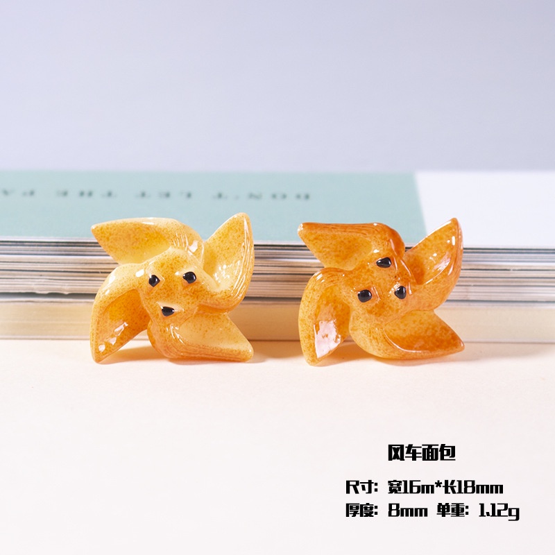 Set 10 phụ kiện hình bánh mì bánh quy dành cho trang trí điện thoại DIY