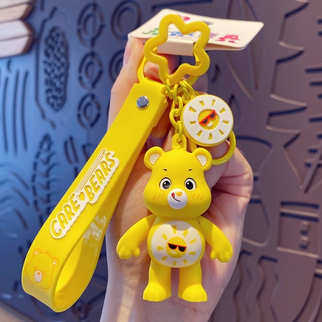 Móc Khóa Cao Cấp Hình Gấu Chăm Sóc Cute phụ kiện Túi Xách dễ thương -Minkey