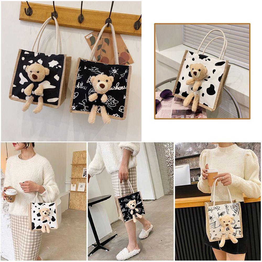 UUMIR Túi vải Họa Tiết Gấu Hoạt Hình Dễ Thương